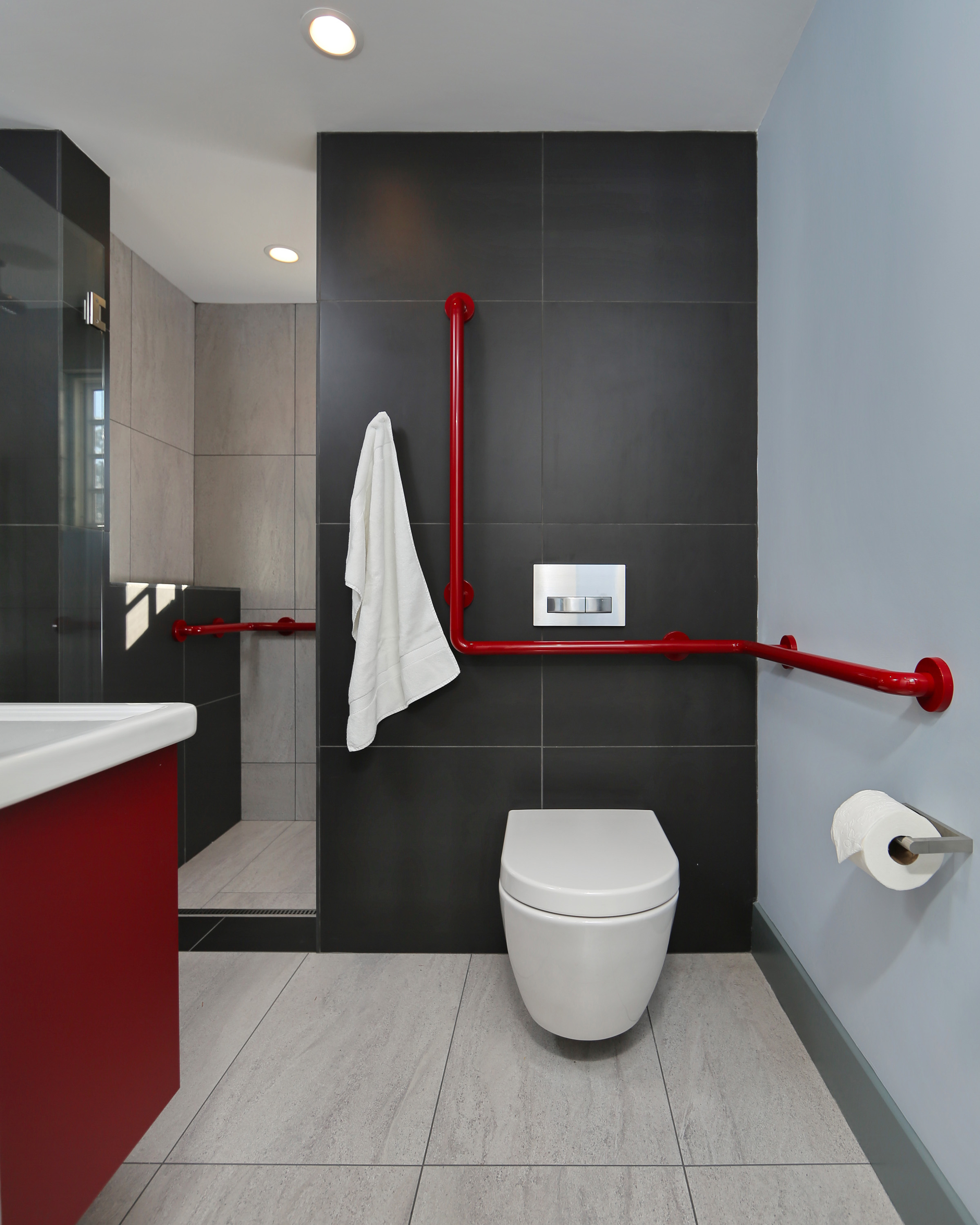 Brilliant Bathroom Ideas Red And Black Wall Art Relax Soak Unwind
