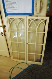 These doors were from the old kitchen and will be utilized in the new design