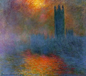 Monet's double complimentary color scheme uses