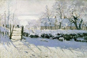 Monet's monochromatic study of the winter