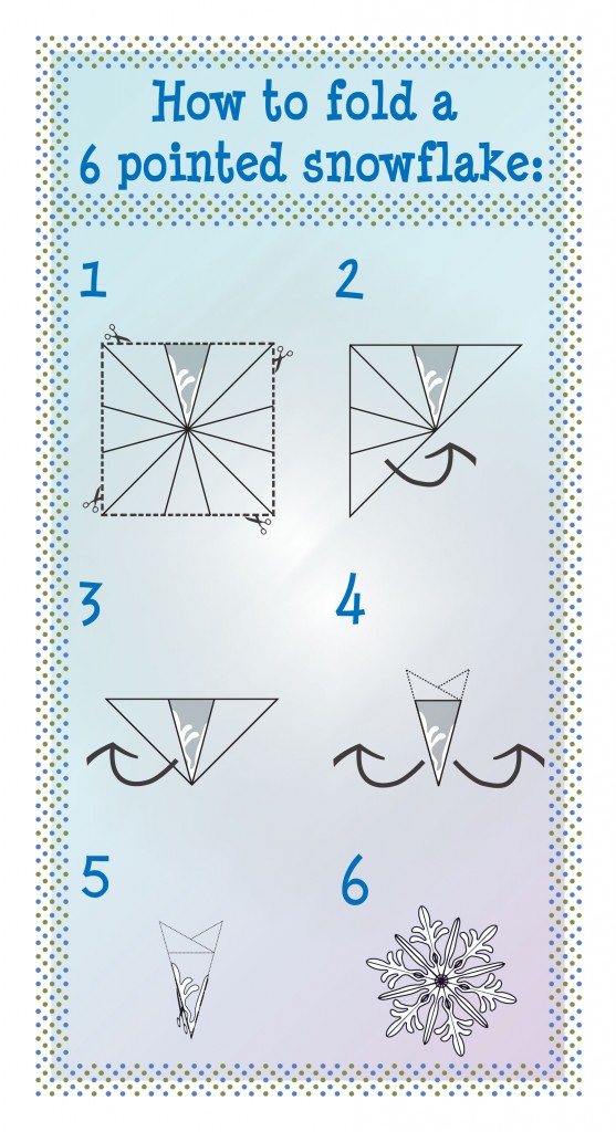 how to fold a snowflake