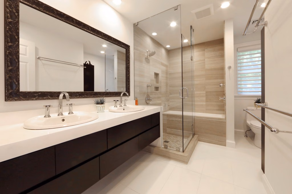 Modern Bathroom with Surprising Design Feature!
