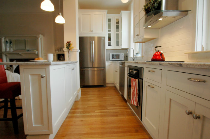 brookline kitchen remodel - down center