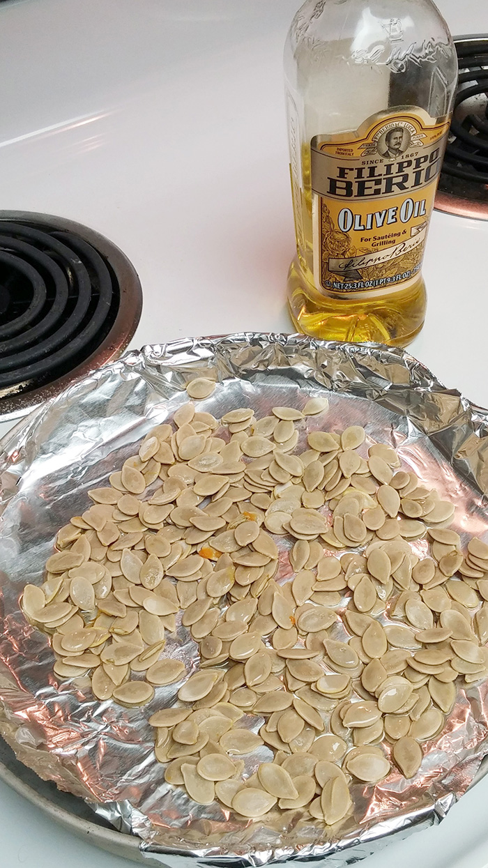 roasted pumpkin seeds olive oil