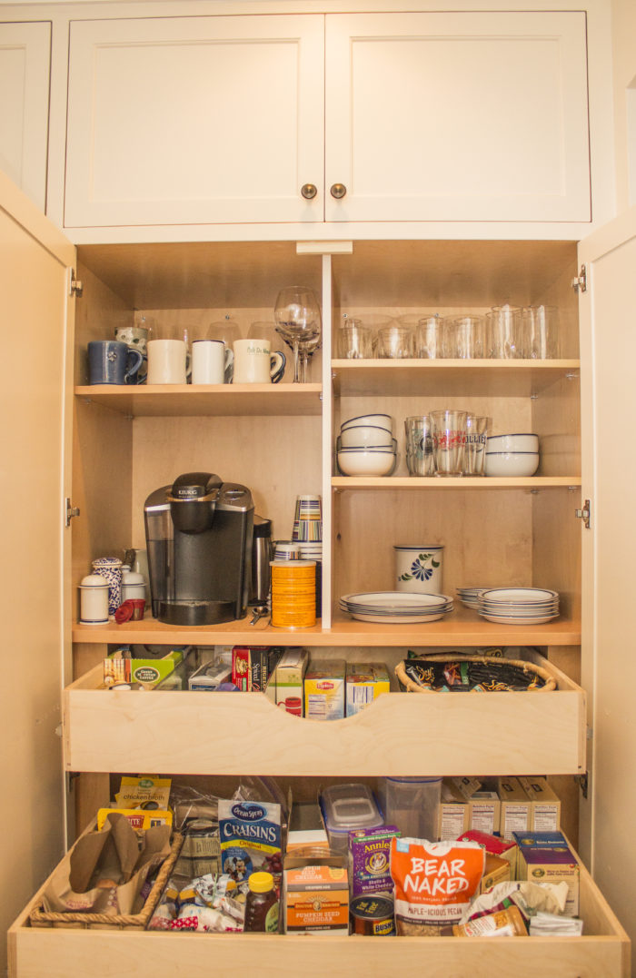 west roxbury kitchen remodel pull out pantry