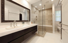 modern bathroom remodel walk in shower