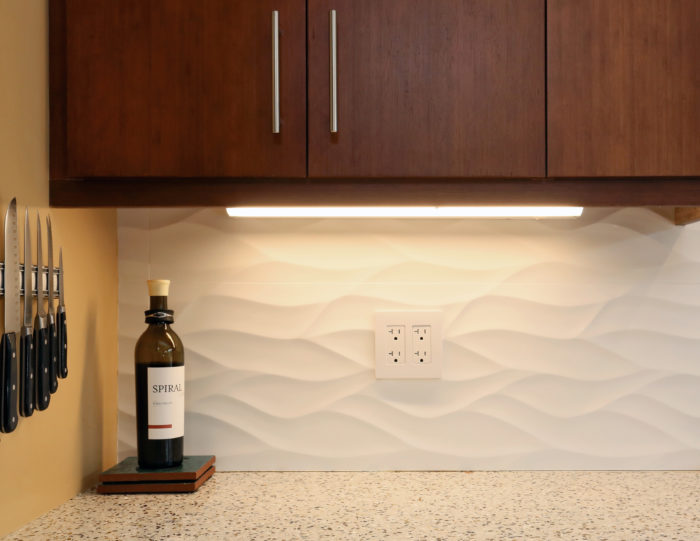 textured backsplash