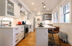 new custom white toned kitchen in boston