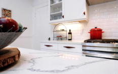 marble countertops in kitchen in boston