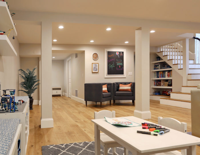 basement remodel custom open floor plan