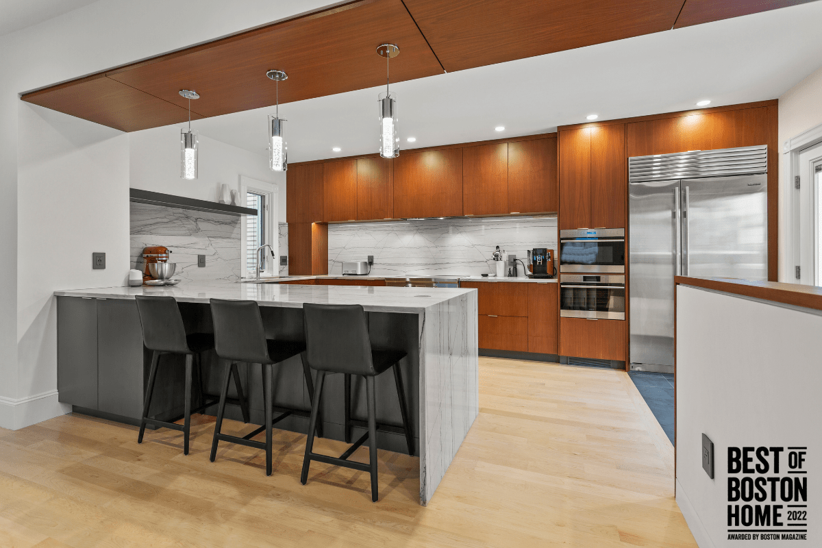 nedc boston custom kitchen design with large island