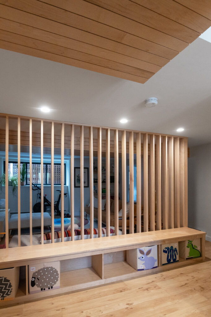 Access to basement conversion with wooden staircase built by NEDC