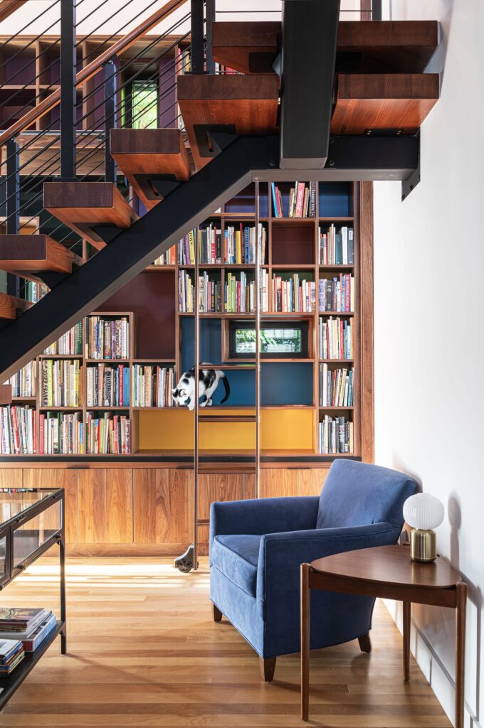 Custom built-ins photographed in Somerville MA where NEDC built this home