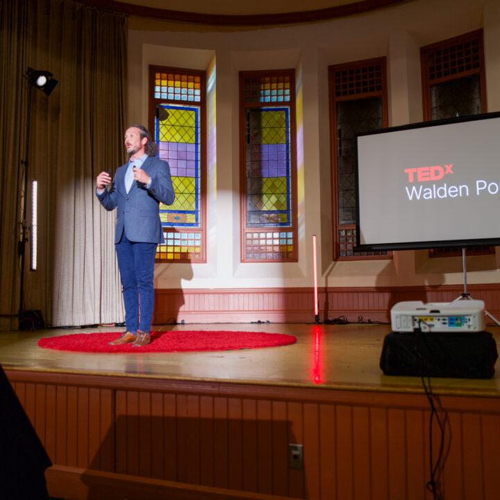 David Muniz Supple, CEO of New England Design & Construction delivering a TEDx talk