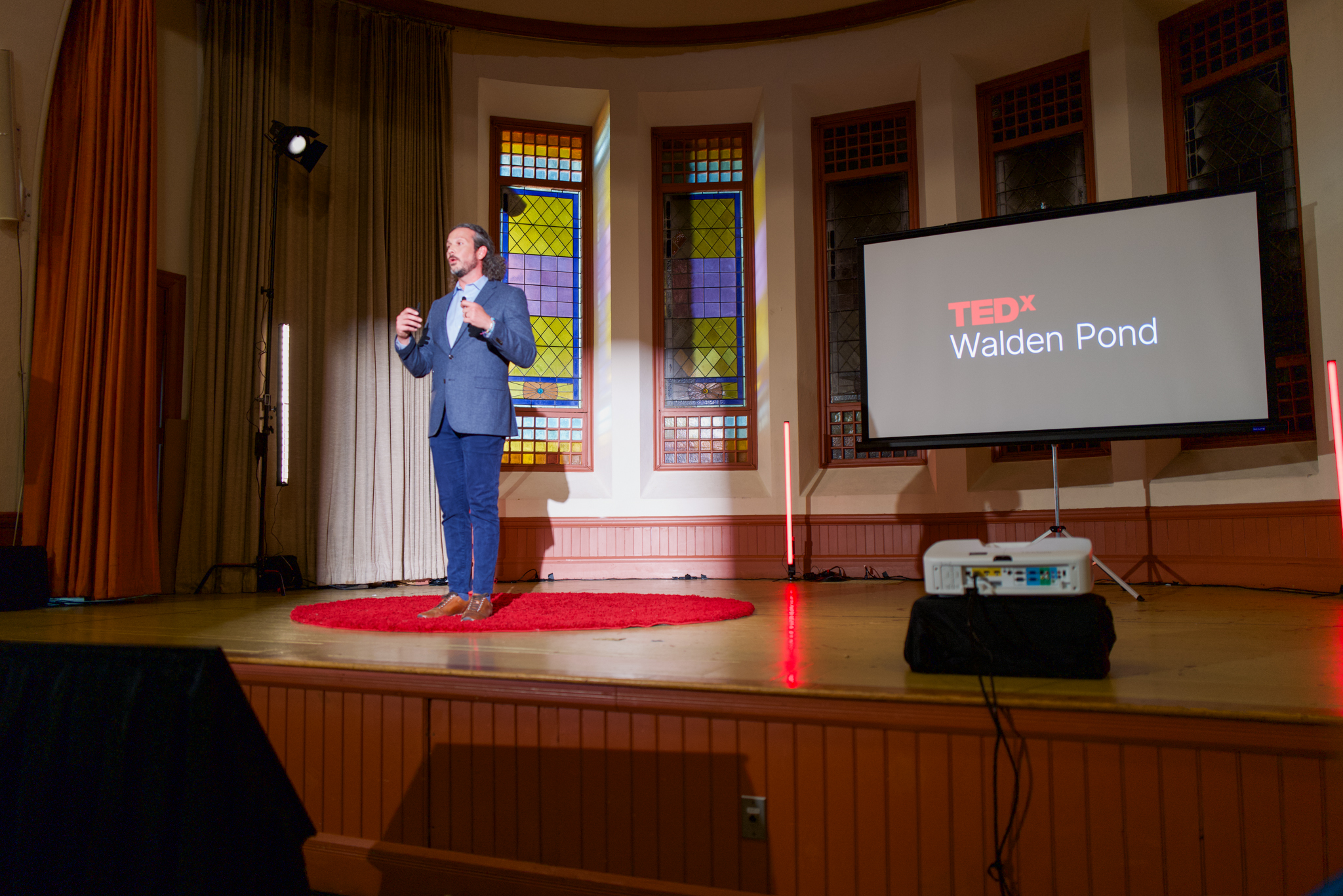 David Muniz Supple, CEO of New England Design & Construction delivering a TEDx talk