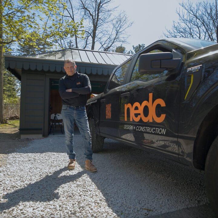 NEDC Project Manager Joe Sousa on site in Jamaica Plain
