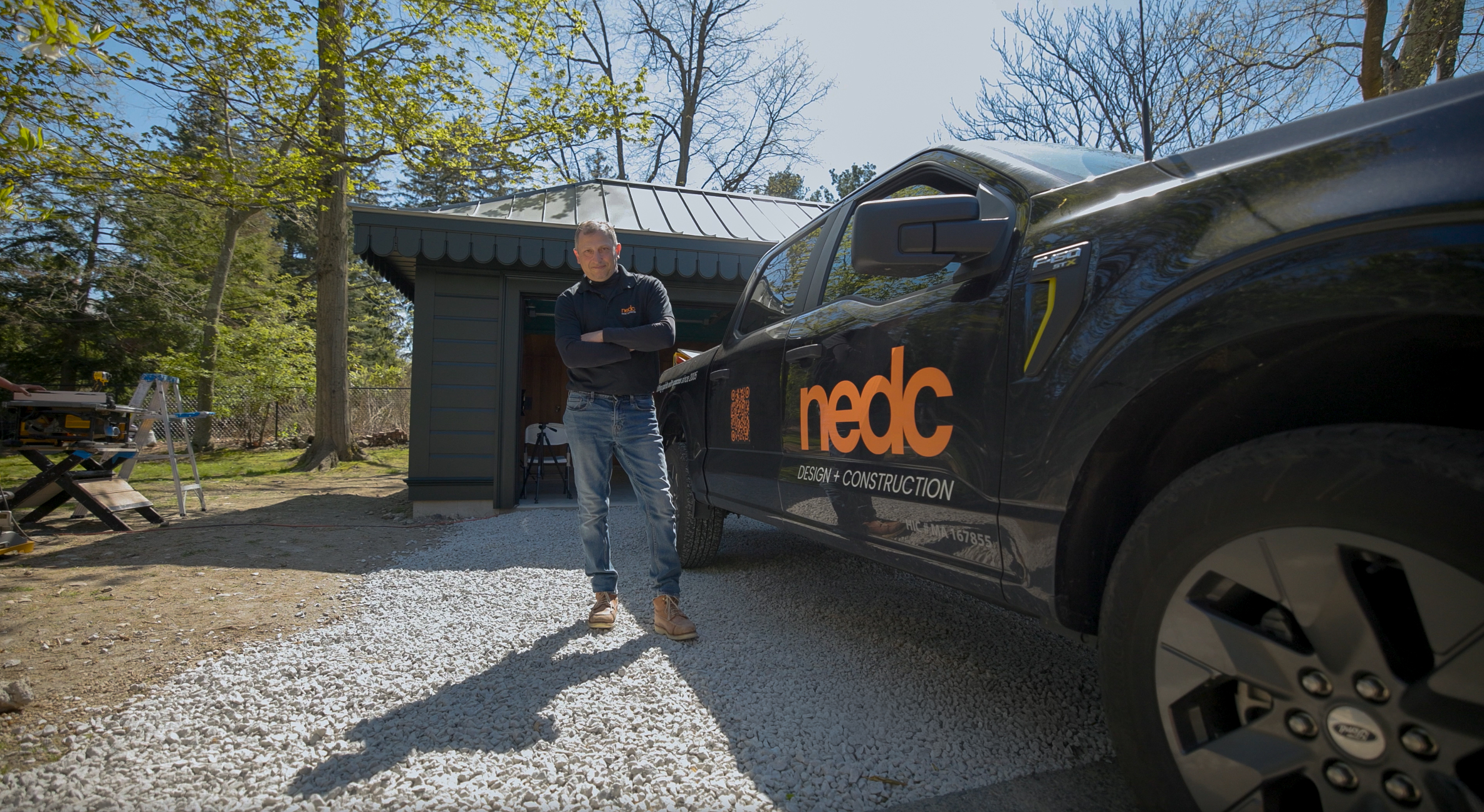 NEDC Project Manager Joe Sousa on site in Jamaica Plain